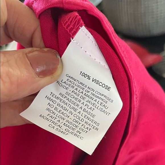 Melissa Nepton Fuchsia Satin fringe neck satin top - Picture 5 of 5